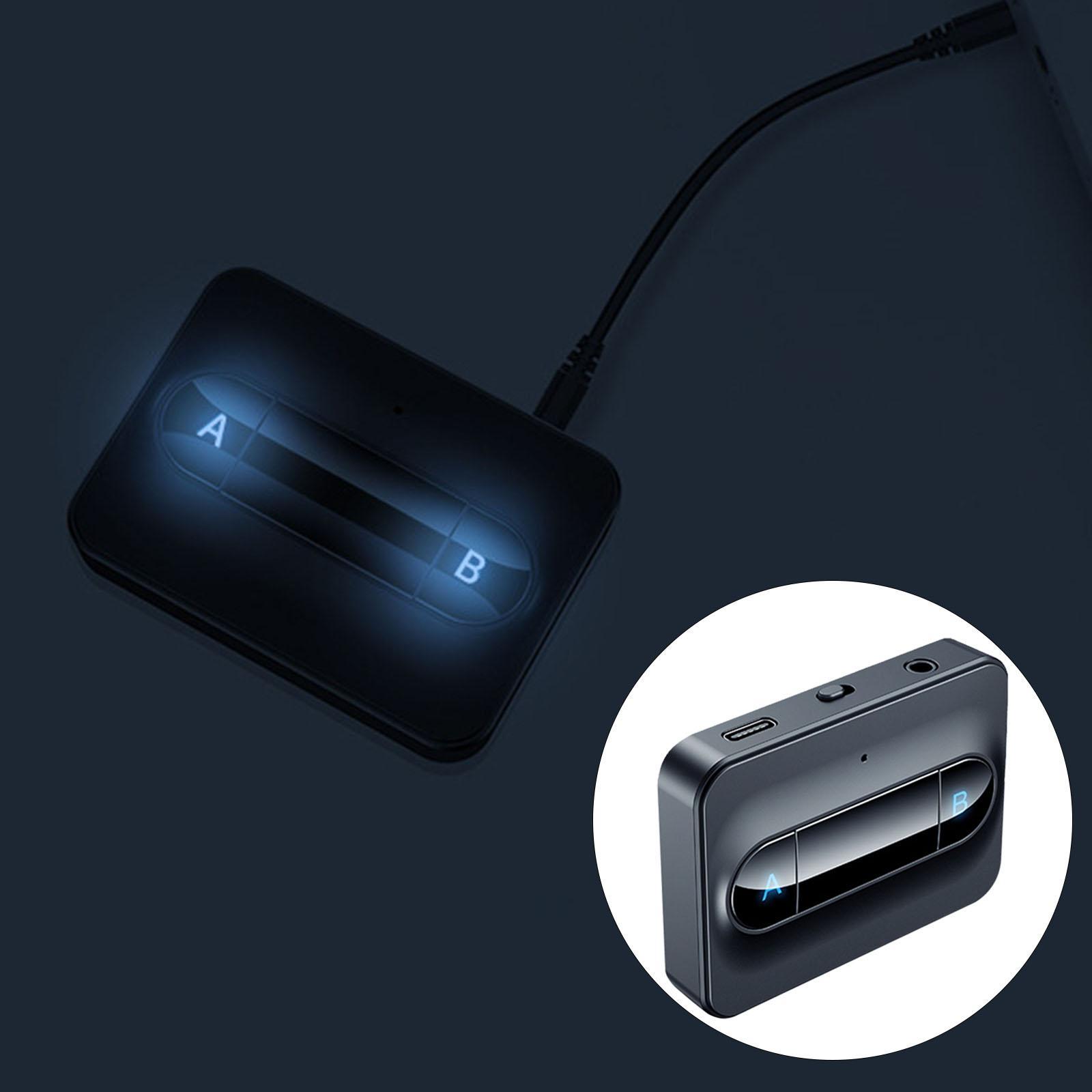 Bluetooth 5.0 Transmitter Wireless Adapter 3.5mm AUX Dual Link Headphones TV