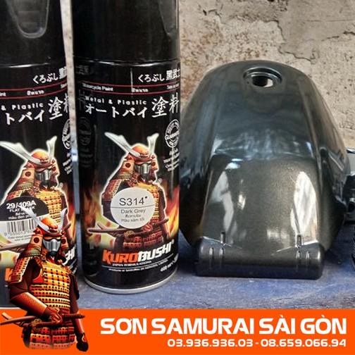 Sơn SAMURAI KUROBUSHI S314* MÀU XÁM ĐẬM chính hãng dành cho xe máy