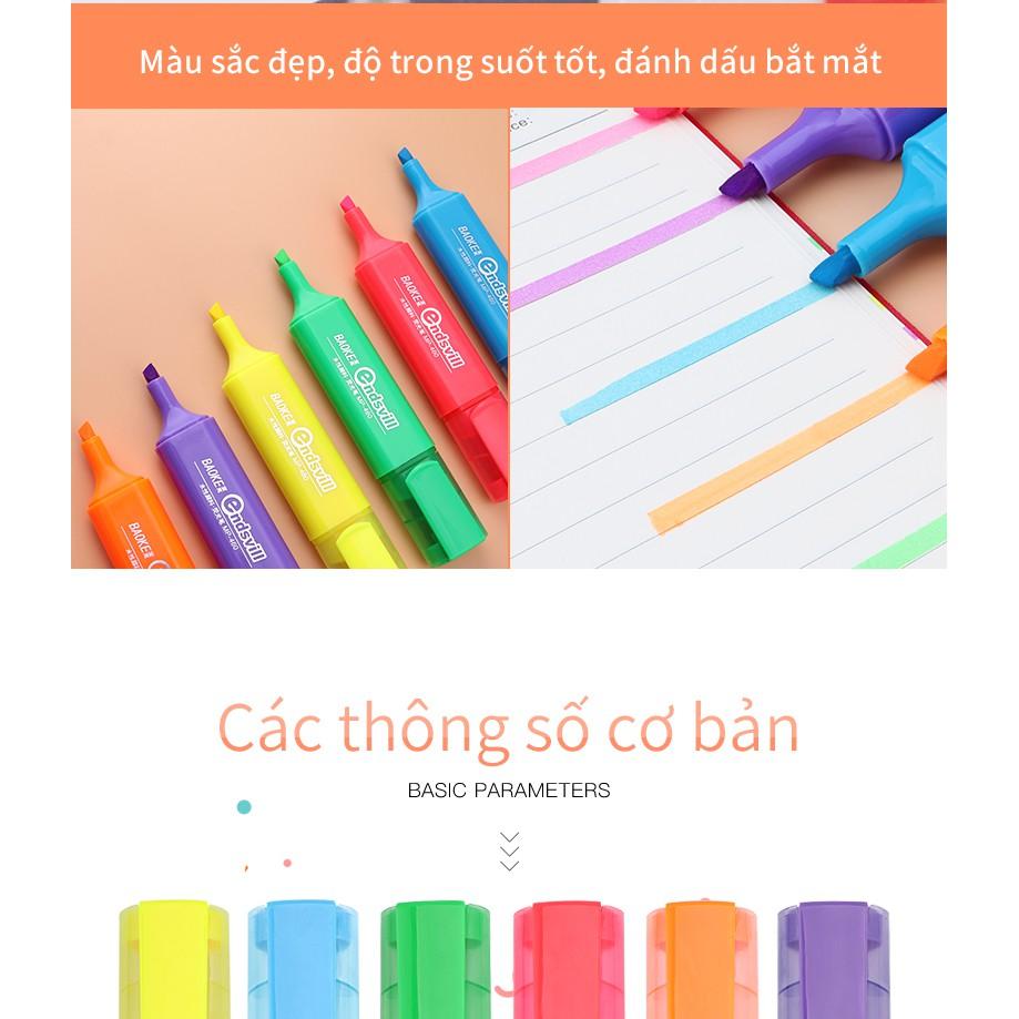 Bút highlight Dạ Quang Kẻ Hủy Diệt 6 Màu - BAOKE/MP460