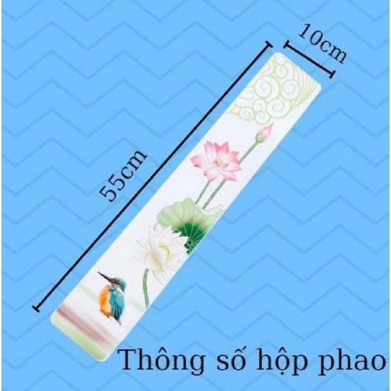 Hộp Đựng Phao Và Phụ Kiện Câu Đài Cao Cấp PKK12 In Hình Hoạ Tiết Hoa Sen Độc Đáo 55cm Làm Từ Nhựa ABS - Sanami Fishing