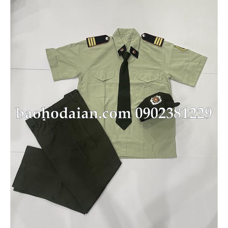 Quần áo bảo vệ vải xanh rêu đầy đủ phụ kiện