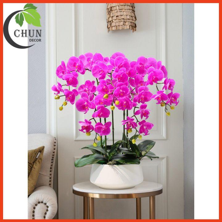 Chậu Lan Hồ Điệp Giả Cao 60cm Trang Trí Nhà Cửa, Cửa Hàng, Văn Phòng, Lớp Học CL5