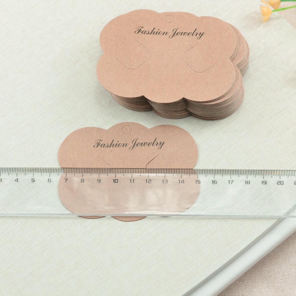 50x Hair Clip Card Paper Jewelry Display Cards Blank Hairpin Packaging Card