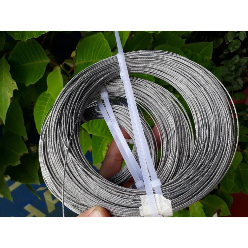 100m Dây cáp thép chịu lực 1 ly kèm 1 chiếc tăng đơ