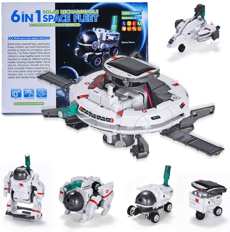 ĐỒ CHƠI CHO BÉ BỘ LẮP RÁP NĂNG LƯỢNG MẶT TRỜI - HẠM ĐỘI DU HÀNH KHÔNG GIAN 6 IN 1