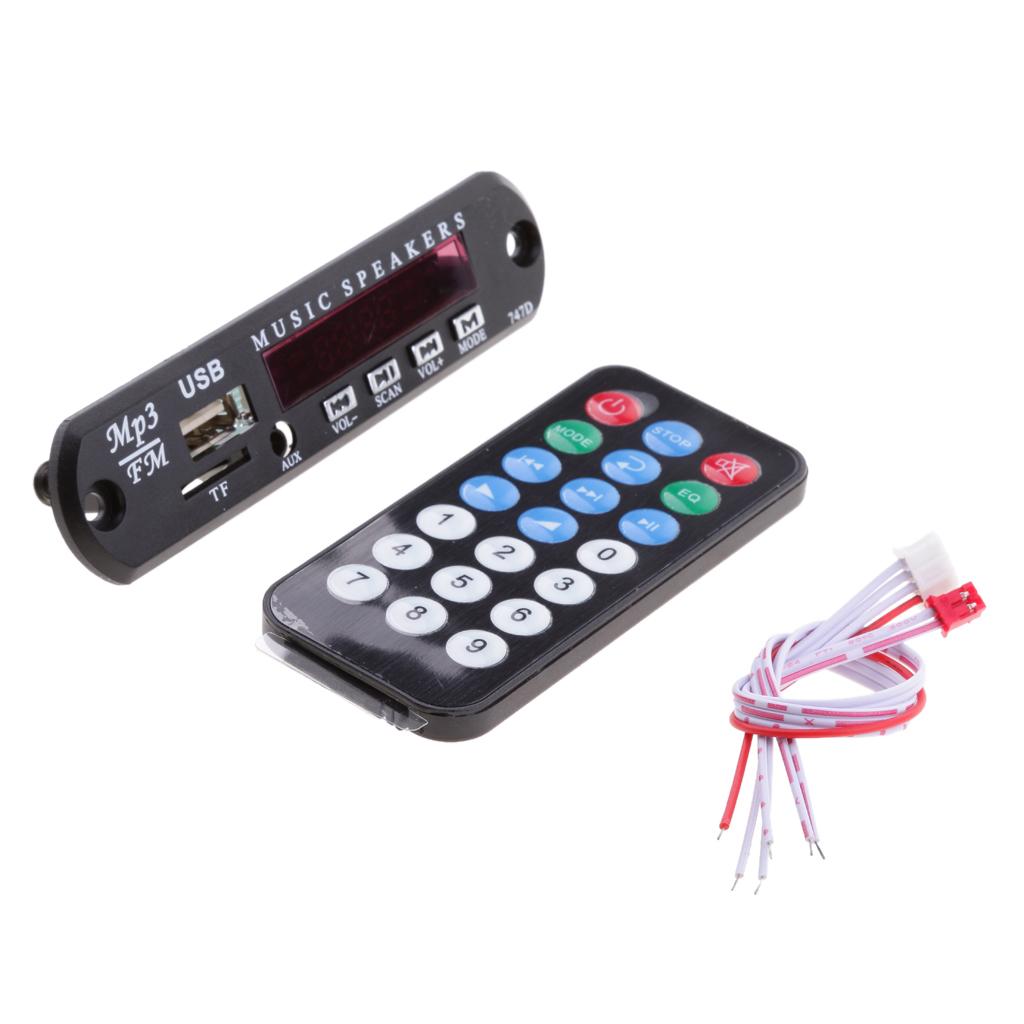 Mô Đun Âm Thanh Không Dây DC12V Mp3 WMA Xe Hơi USB TF Radio