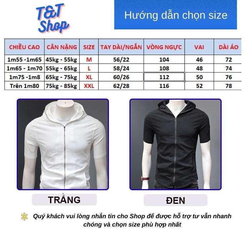Áo hoodie, áo cộc có mũ chất liệu cotton mùa hè. thể thao mỏng ngắn tay hợp thời trang có khóa N1