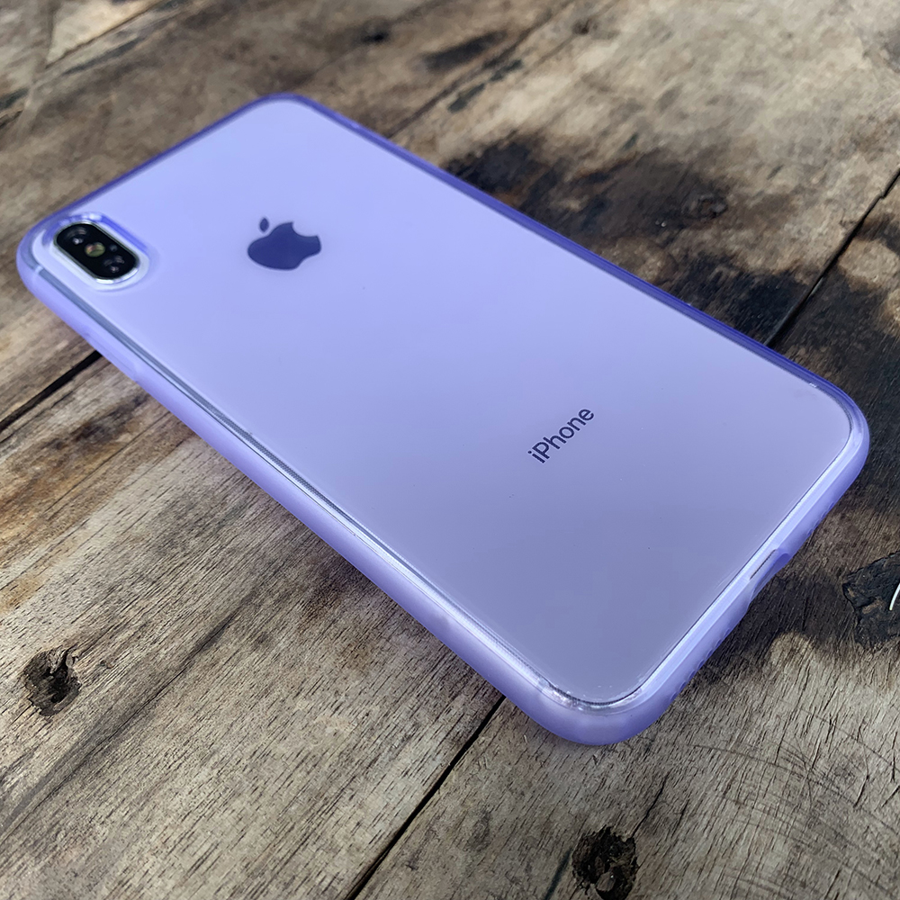 Ốp lưng dẻo cao cấp dành cho iPhone X / iPhone XS - Màu tím mờ