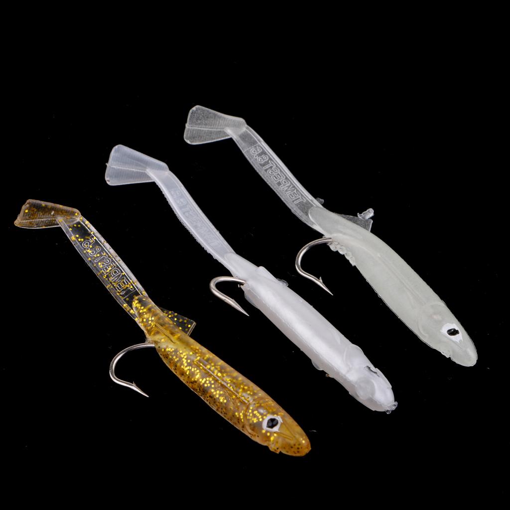 3pcs Small EEL Soft Fishing Lure Artificial Fish Bait Swimbait