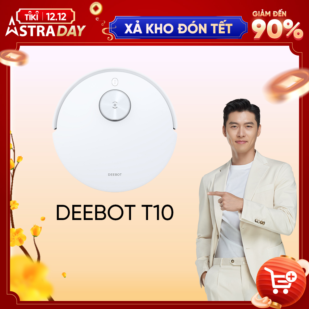 Robot hút bụi lau nhà Ecovacs Deebot T10_Lực hút 3000 Pa _Hàng chính hãng_Bản Quốc tế