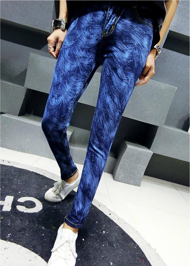 Quần jeans nữ họa tiết Mã: QD1694 - XANH