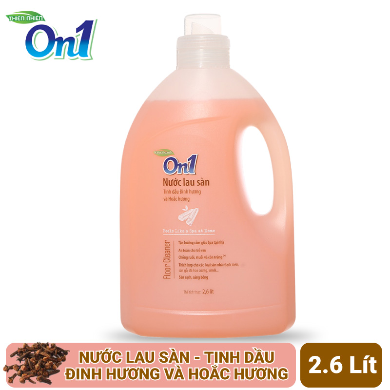 Nước lau sàn On1 tinh dầu đinh hương và hoắc hương 2.6 lít LH202