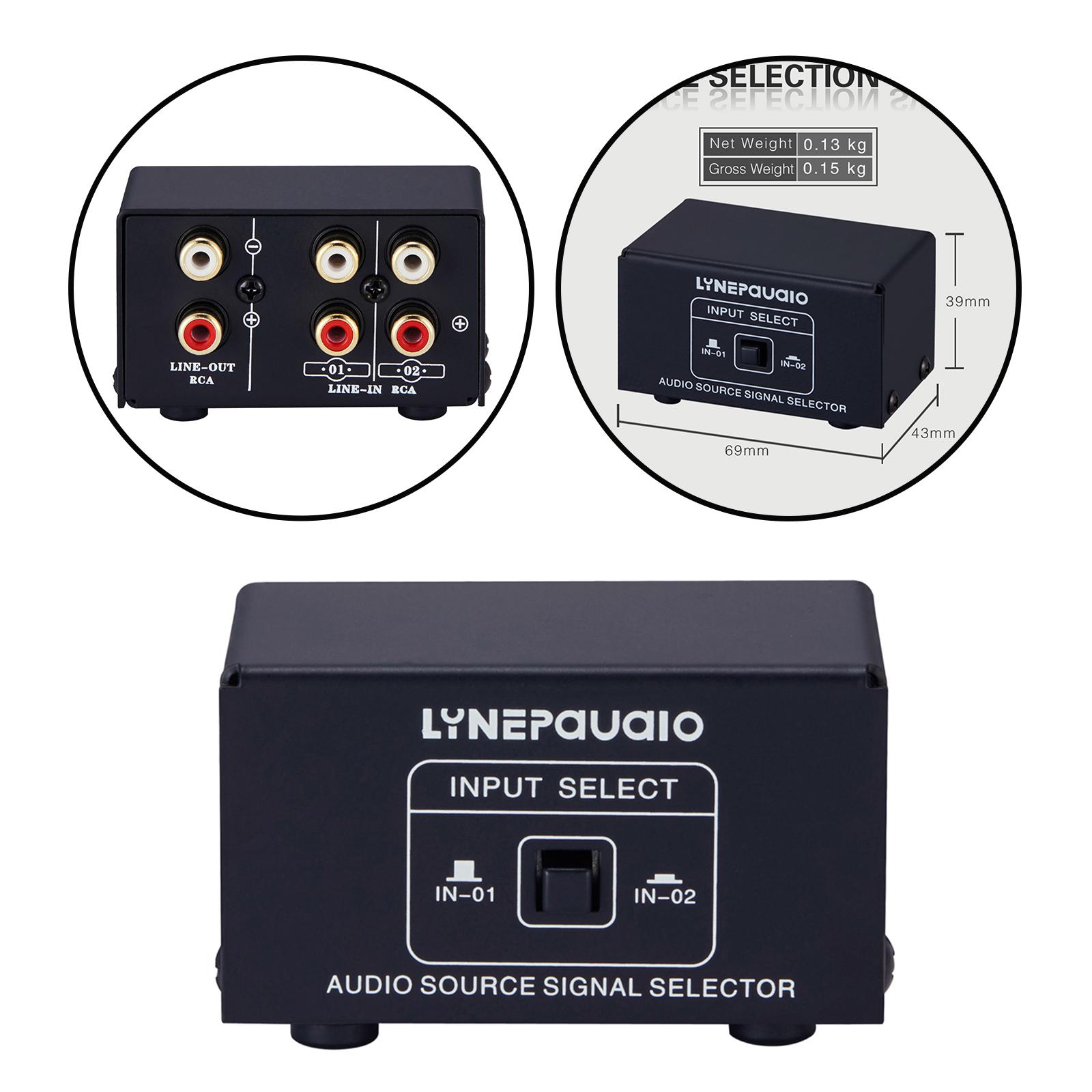 2 in 1 Out or 1 in 2 Out Audio Source Signal Selector, Switcher, Speaker, Audio Source, Switcher, Lossess