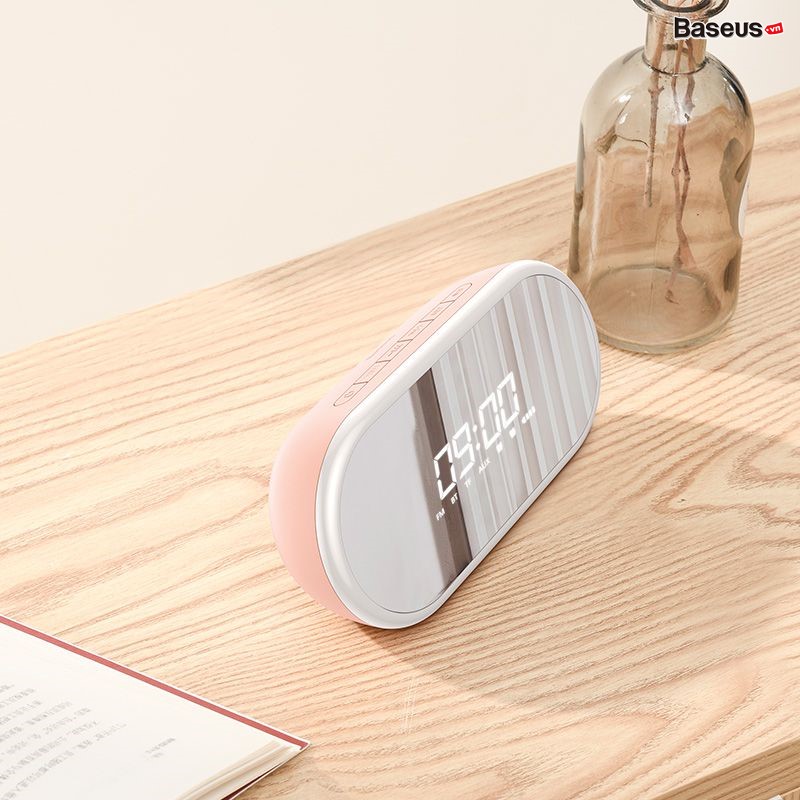 Loa bluetooth cao cấp Baseus Encok E09 có thể chơi nhạc qua WIFI âm thanh 3D chân thật sống động tích hợp đồng hồ báo thức - Hàng chính Hãng