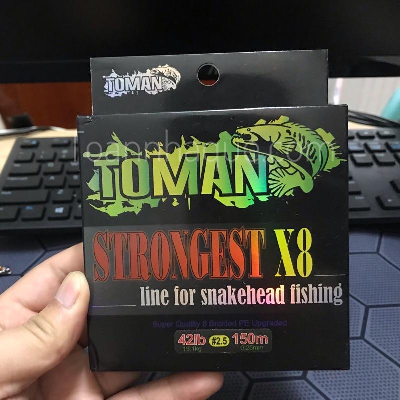 Dây Pe, dù câu lure Toman Strongert X8 đủ số TNQ LURES TOÁN NHÀ QUÊ