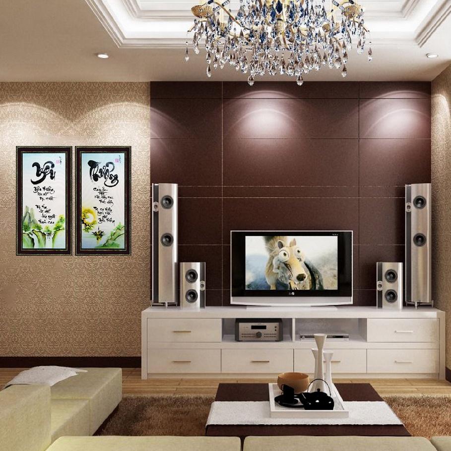 Tranh thư pháp chữ Cha Mẹ, tranh chữ An Tâm, treo phòng khách