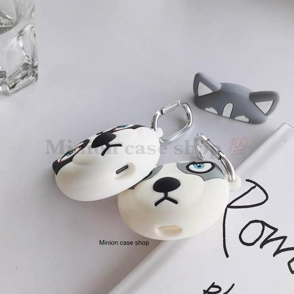 Bao Case Ốp dành cho airpod 1 và 2, airpod pro, tai nghe bluetooth i11,i12, i100, i9s... silicon 3D Husky cao cấp