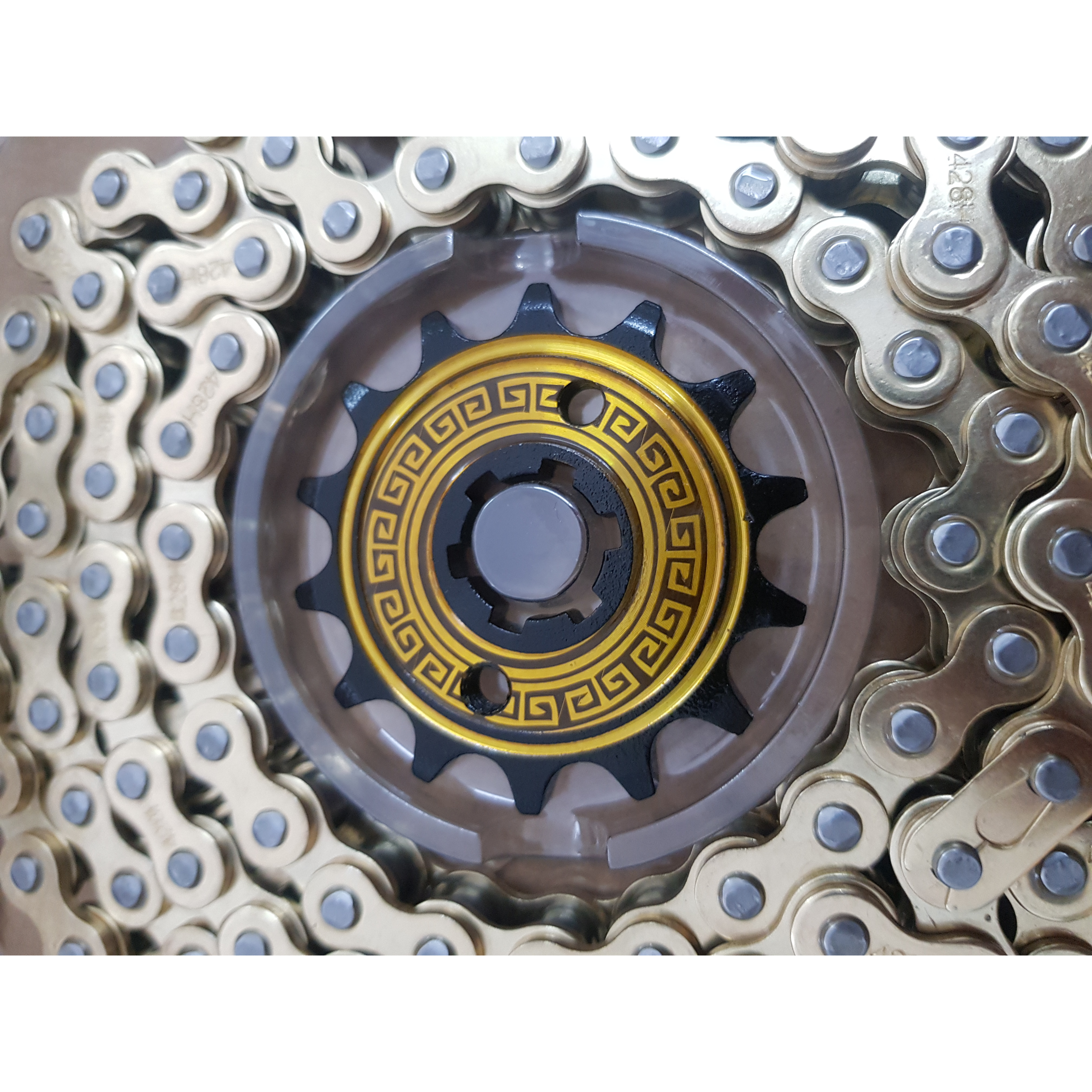 Nhông sên dĩa Raider / Satria , màu vàng, màu đỏ tròn, màu đỏ xéo. Raider, Satria