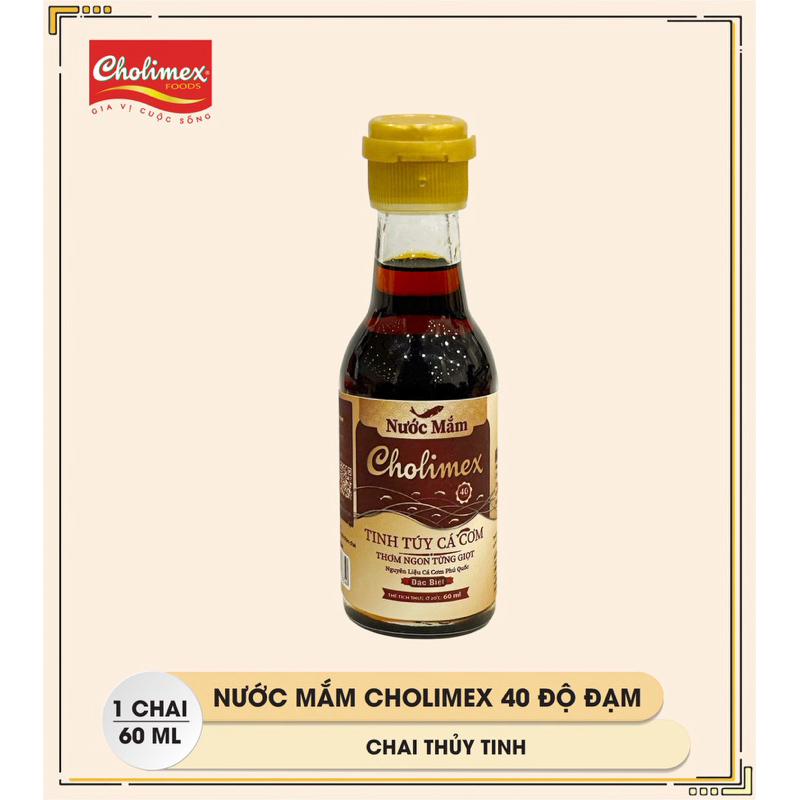 Nước mắm Cholimex 40 độ đạm - Chai 60ml (nước mắm du lịch)