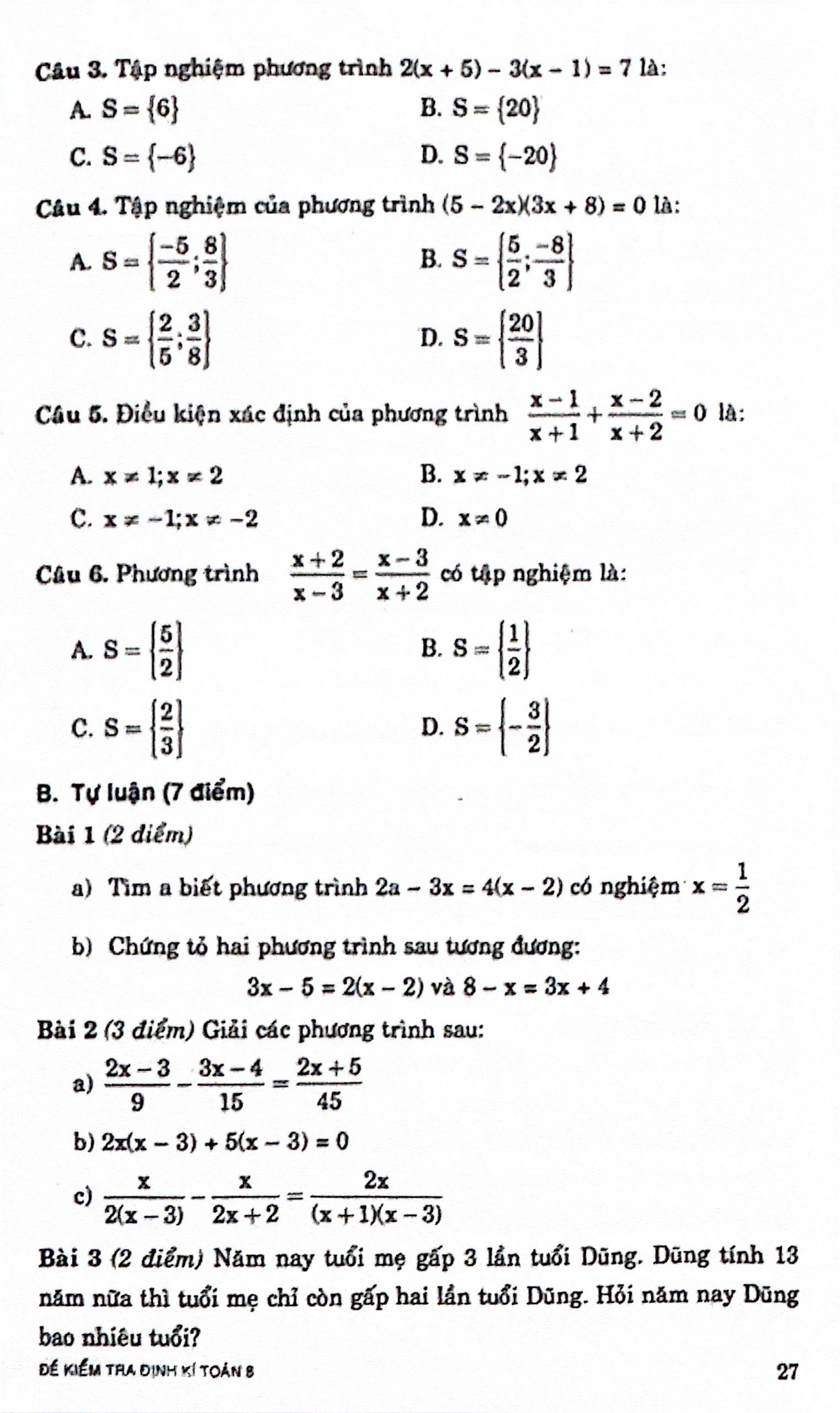 60 Đề Kiểm Tra Toán 8 (Theo Chương Trình GDPT Mới)