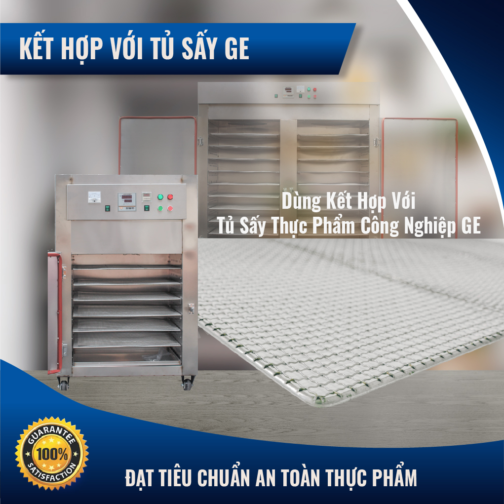 Khay Lưới Vuông Tủ Sấy Thực Phẩm GE Kích Thước 55x55cm. Làm Từ Thép Không Rỉ Cao Cấp. Nhập Khẩu Chính Hãng Thái Lan