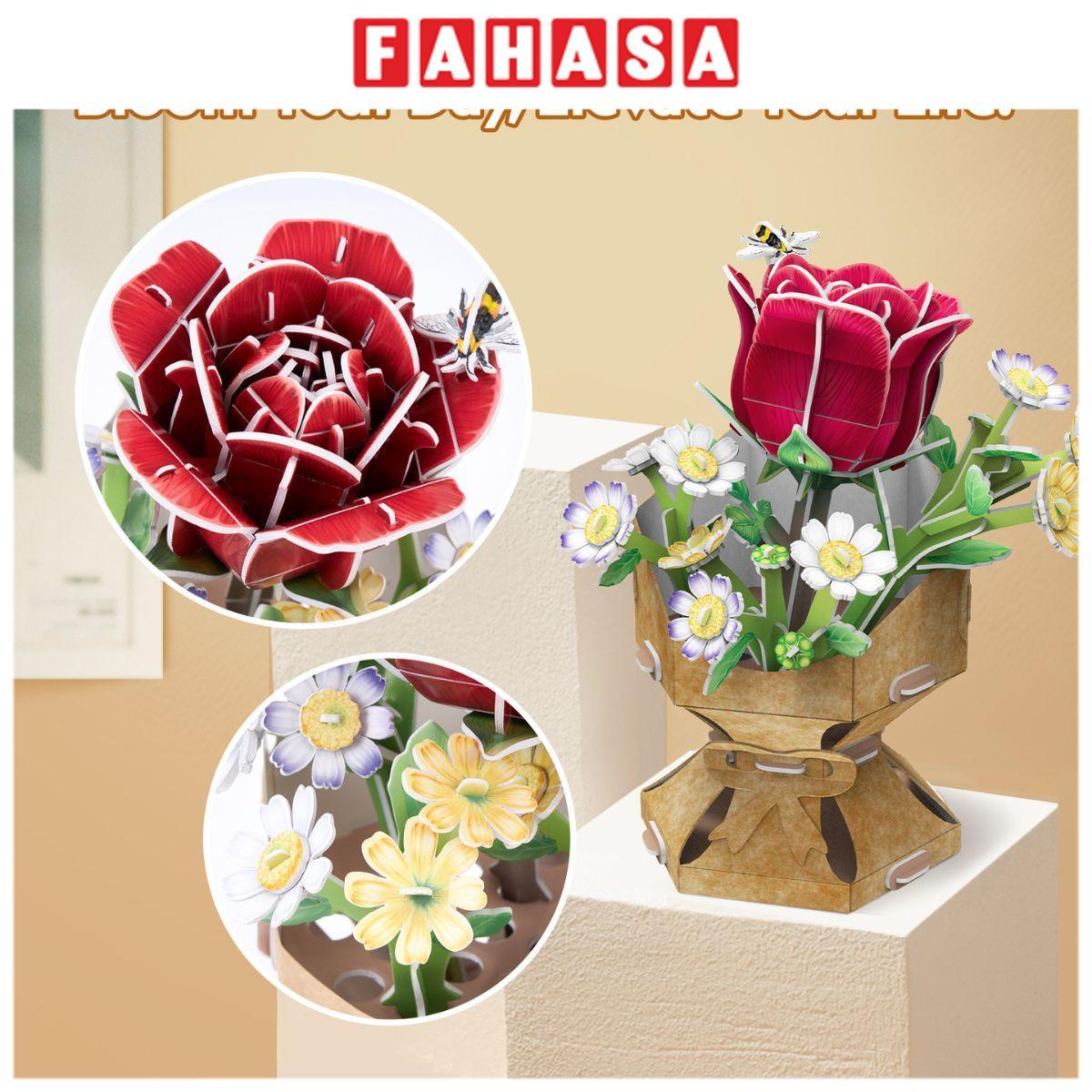 Đồ Chơi Lắp Ráp Bó Hoa Hồng Nhỏ - CubicFun W3301h