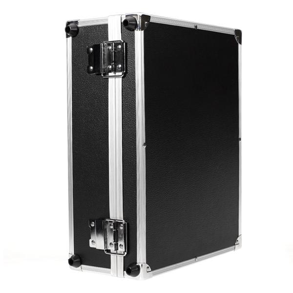 Black Aluminum  Machine Carrying Case Storage Organizer Holder Box 2x