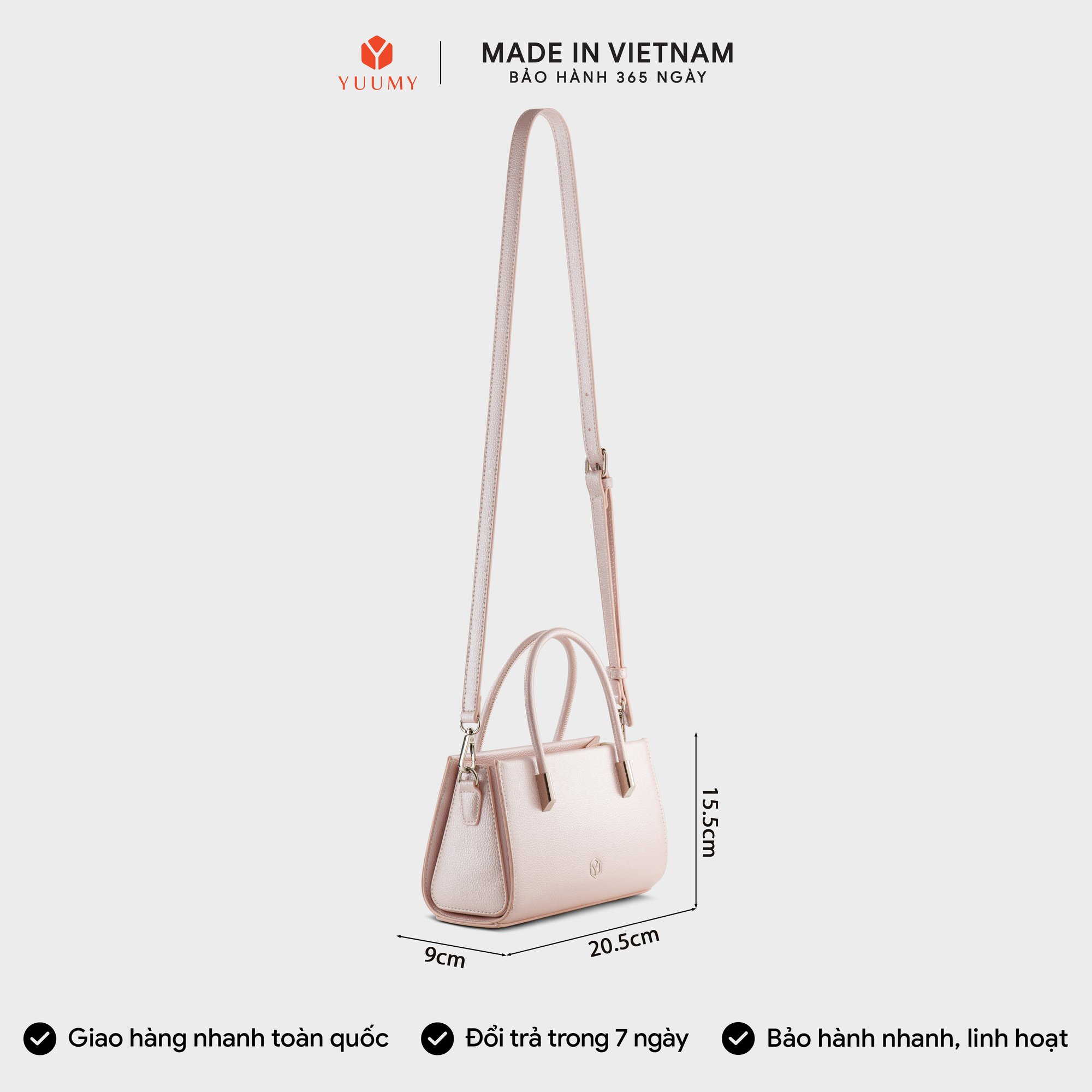 Túi đeo chéo nữ YUUMY YN283 (BST Pink Obsessed)