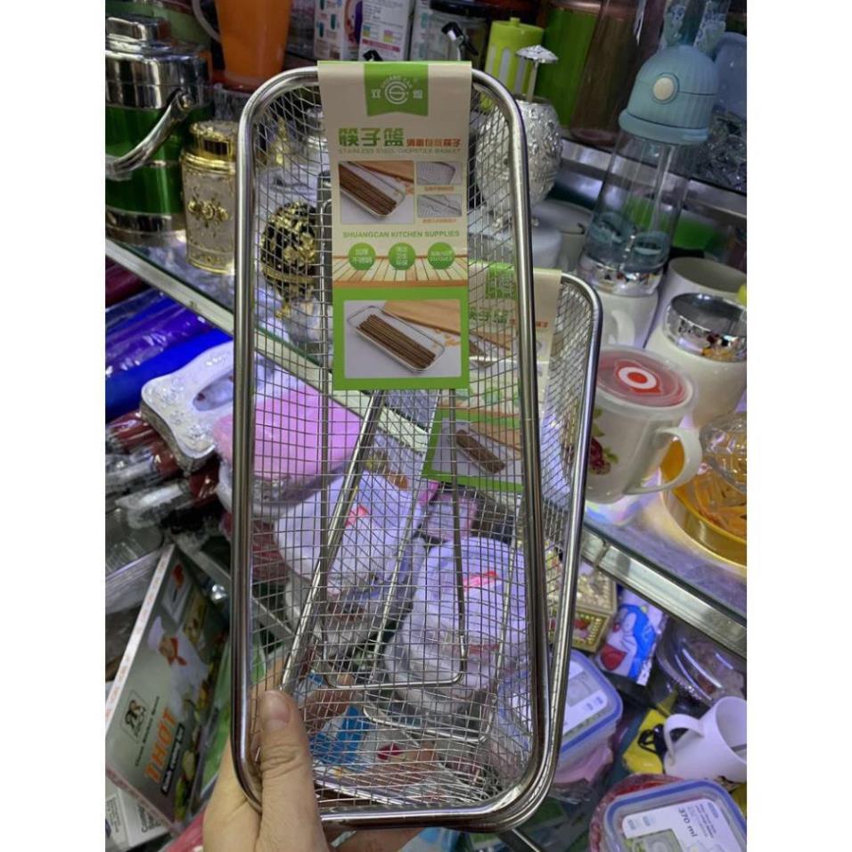 Rổ Inox Hình Chữ Nhật - Không Rỉ Sét