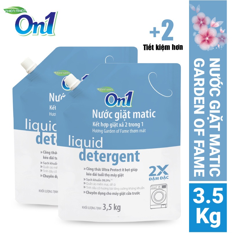 COMBO 2 Túi nước giặt xả On1 Matic hương Garden Of Fame N7003