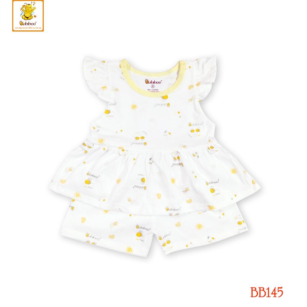 Bộ bé gái cánh tiên in hình đáng yêu BABIBOO – BB145