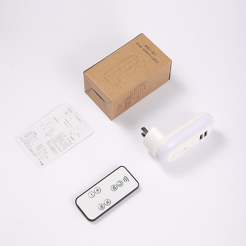 Đèn ngủ thông minh điều khiển từ xa 10 cấp độ, 3 chế độ sáng, tích hợp cổng USB sạc nhanh - Bảo hành 6 tháng