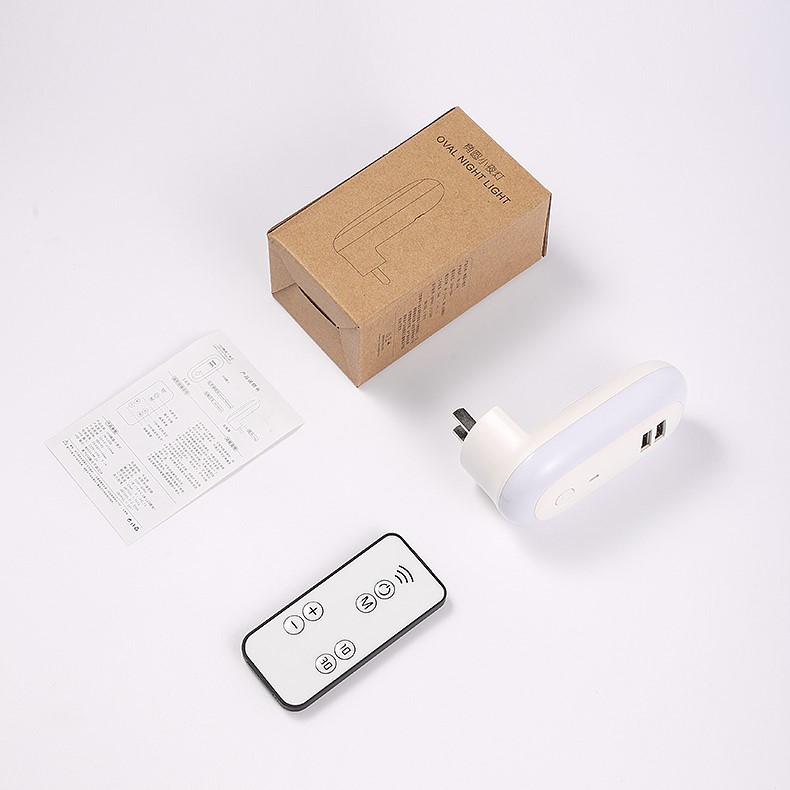 Đèn ngủ thông minh điều khiển từ xa 10 cấp độ, 3 chế độ sáng, tích hợp cổng USB sạc nhanh - Bảo hành 6 tháng