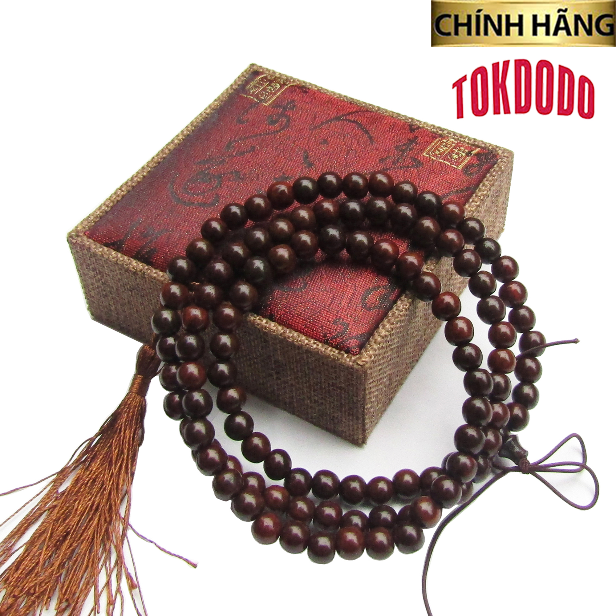 Vòng Gỗ 108 Hạt TOKDODO ( Hạt 8 Ly)