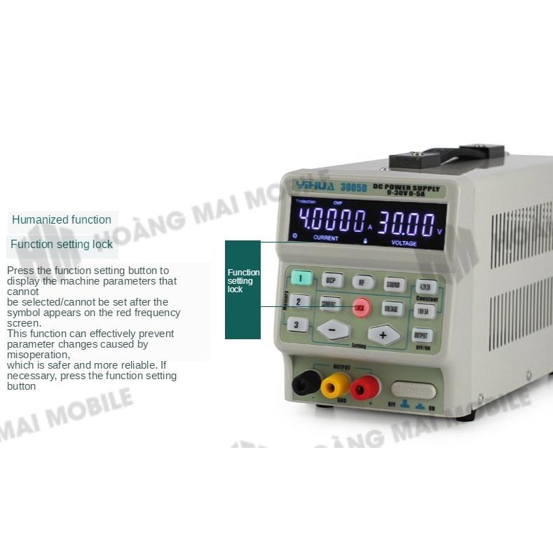 Máy cấp nguồn YIHUA 3005D đồng hồ 4 số