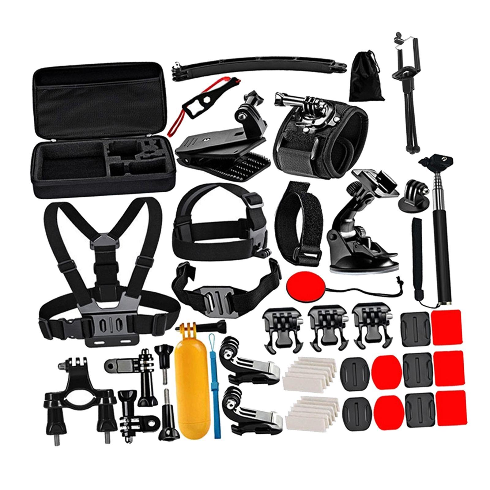 50 in 1 Action Camera Accessory Kit for HERO9 8 Black 7 6 5 4 3+ 3 2 1