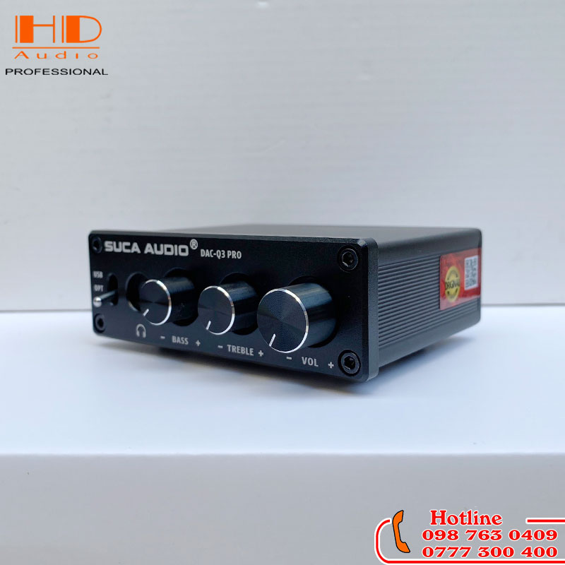 Giải Mã SUCA-AUDIO DAC Q3 Pro - Chip SA9123- Điều Chỉnh Bass-Treble- Hàng Chính Hãng