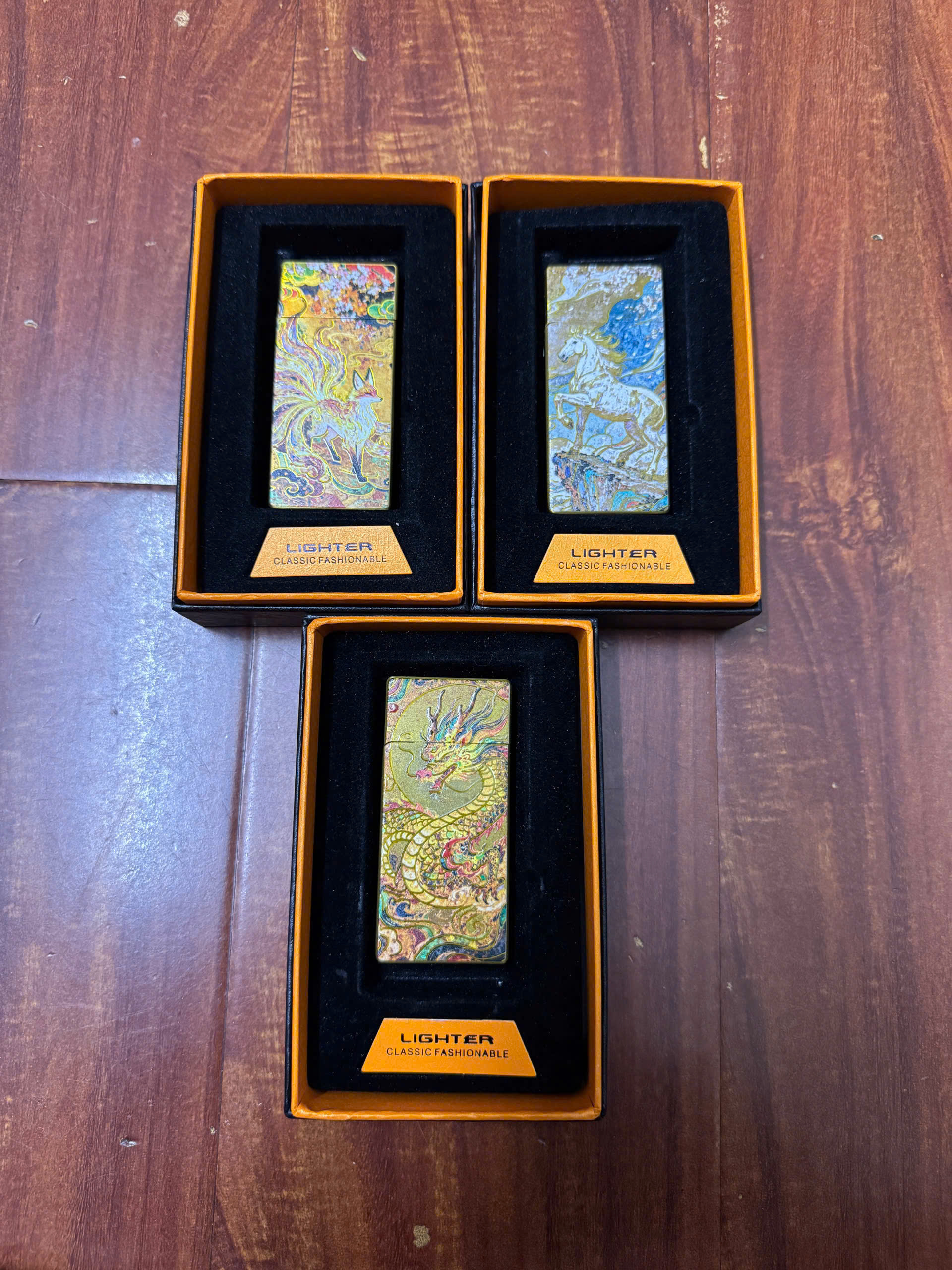 Vỏ hộp quẹt Bật lửa xăng đá họa tiết nhiều hình, mỏng nhỏ gọn- Giao họa tiết ngẫu nhiên