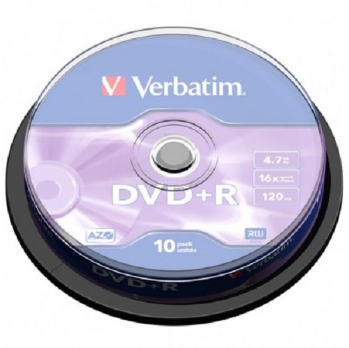 Đĩa Verbatim DVD+R 4.7GB 16X 10psc - Hàng chính hãng