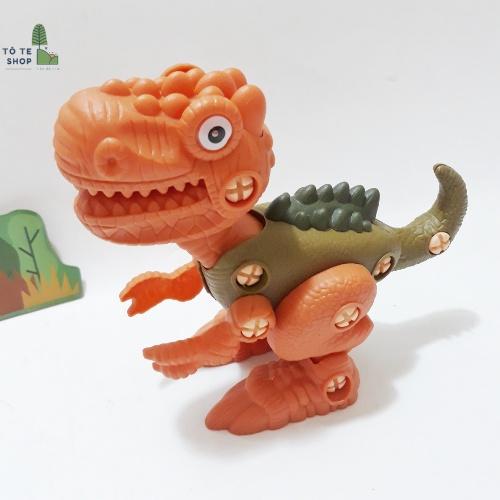 Đồ chơi khủng long lắp ráp, có vít đi kèm, set 4 khủng long đồ chơi vô cùng thú vị cho bé sáng tạo và phát triển iq