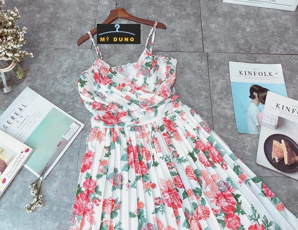 ĐẦM 2S XOÈ HOA DẬP LY  PHONG CÁCH NHẸ NHÀNG, NGỌT NGÀO- HÀNG THIẾT KẾ LOẠI 1