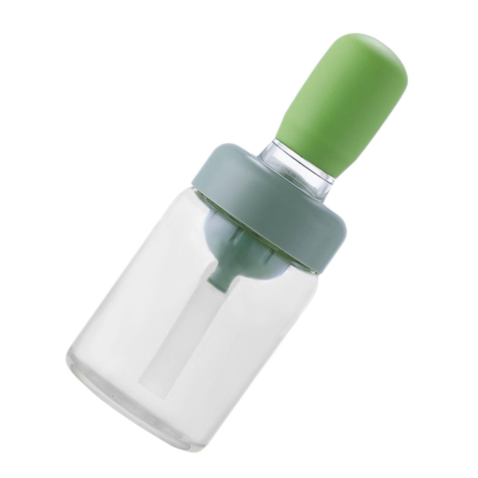 2 Pieces Oil Bottle with Silicone Brush Oil Container for Cooking Baking