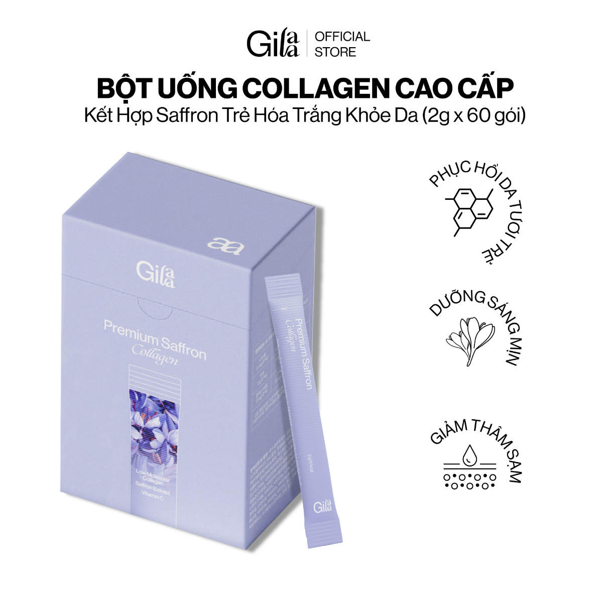 Bột Uống Collagen Cao Cấp Kết Hợp Saffron -