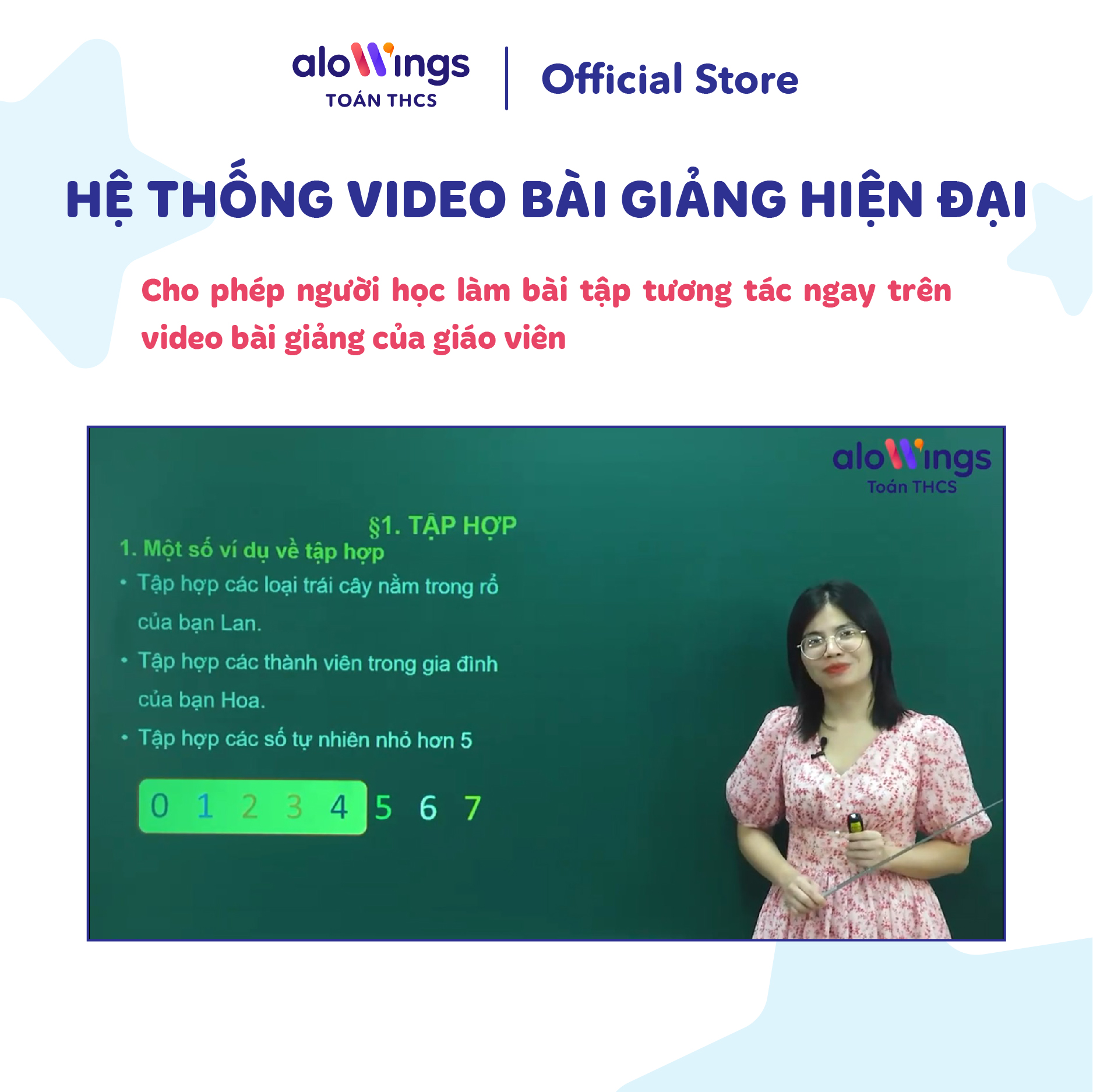 [Gói 1 năm] ALOWINGS TOÁN - App học Toán dành cho học sinh Cấp 2 Mã kích hoạt trên toàn quốc nhận trong ngày