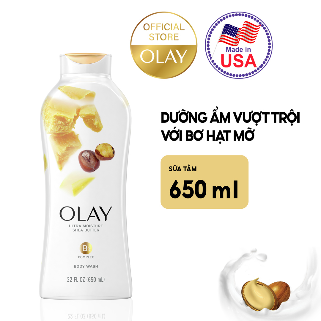 Sữa Tắm Olay Ultra Moisture Shea Butter 650ml - USA