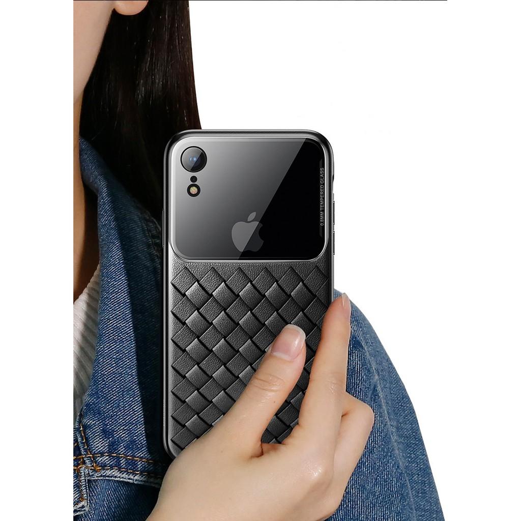 Ốp lưng dành cho IP Xs Max 6.5 nửa trên kính BV Weaving hàng chính hãng Baseus