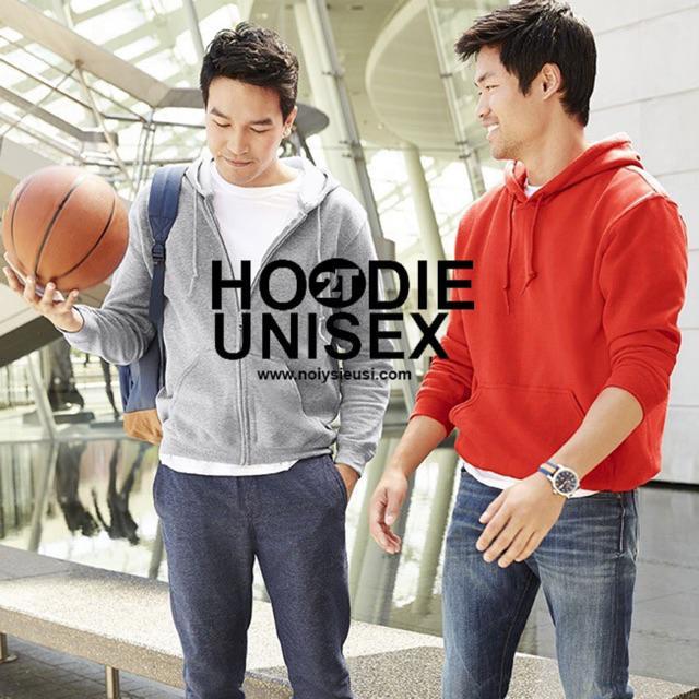 Áo hoodie unisex 2T Store H09 màu đỏ tươi