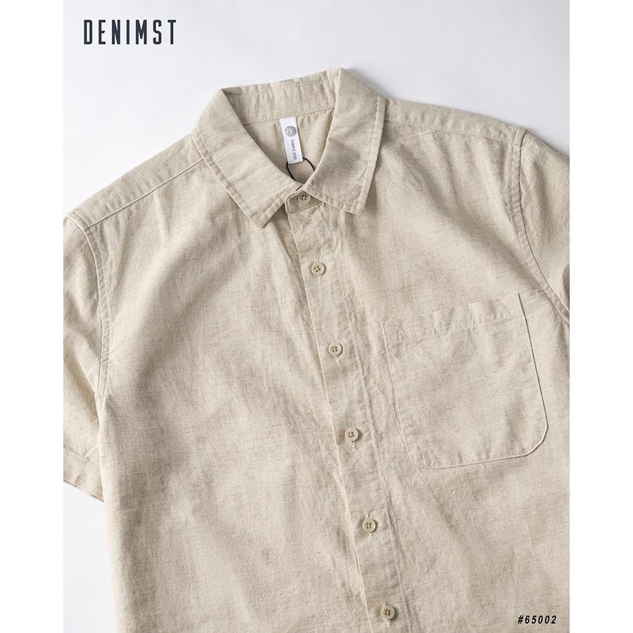 Áo Sơ Mi Nam Cộc Tay Cao Cấp DENIMST 65002 Chất Đũi Dáng Slim Fit