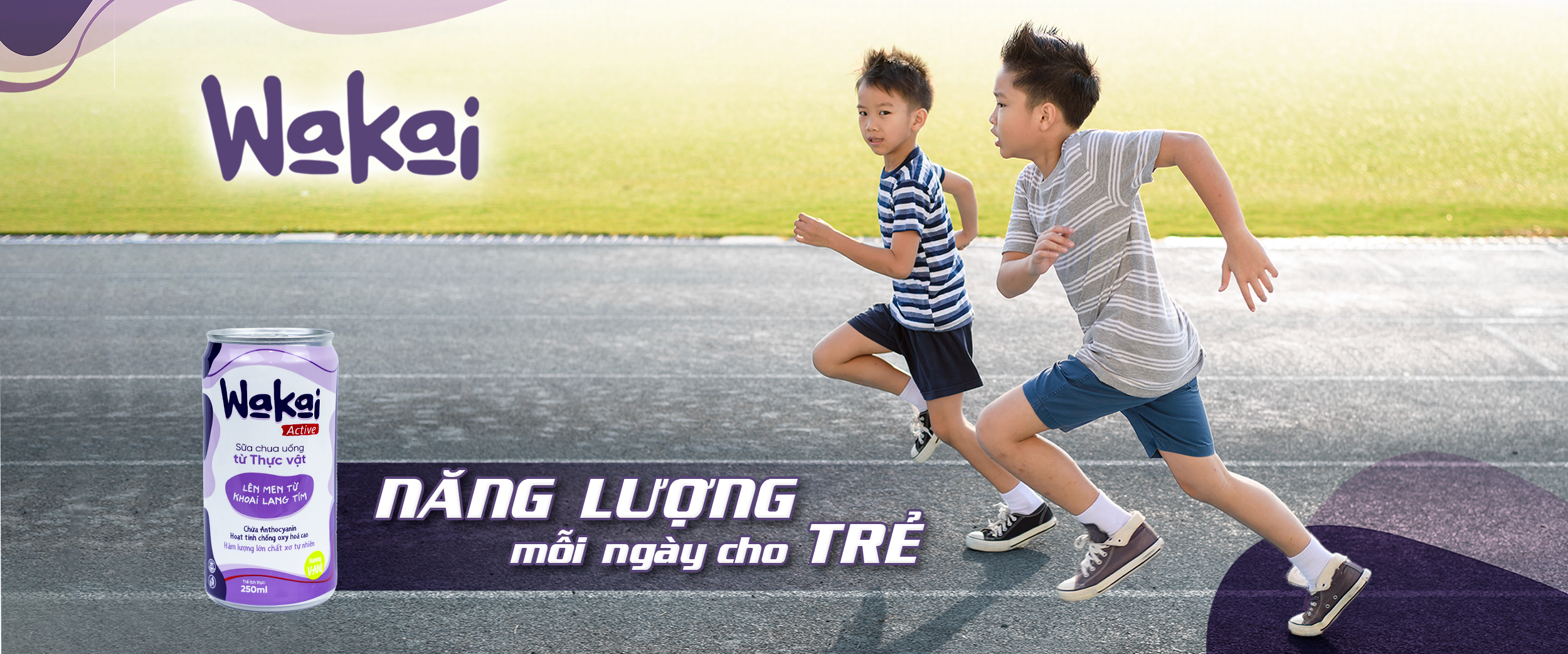 Lốc 6 Lon Sữa Chua Uống Từ Thực Vật Wakai Active (250ml x 6 Lon)