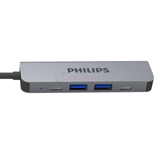 Cổng chuyển đổi Philips 5-in-1 Multifunction Adapter USB-C Hub SWV6115G/59 - Hàng chính hãng